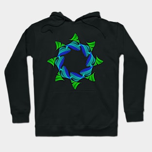 Blue and green mandala Hoodie